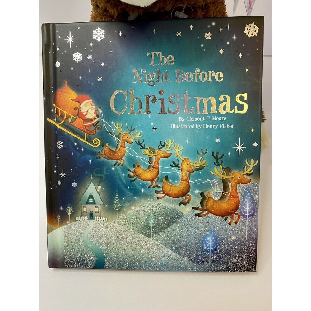 Reindeer Plush & The Night‎ Before Christmas Book Set Kohls Cares W/ Tags - Picture 2 of 9